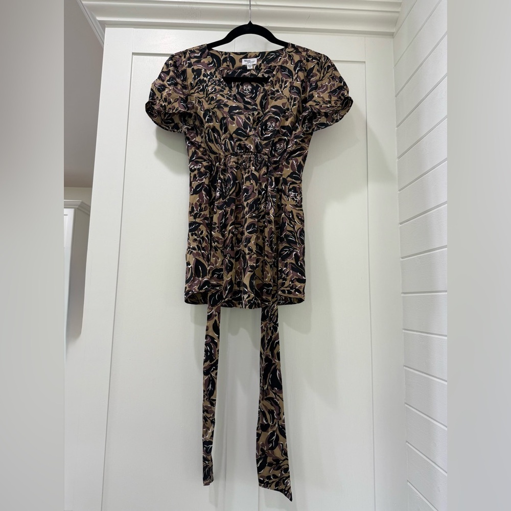 Mimi Maternity‎ Silk Floral Print Blouse